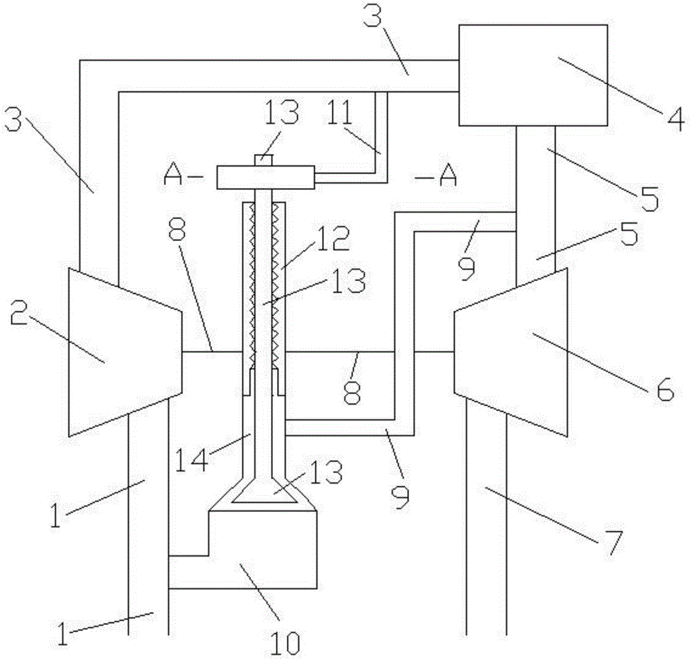 Circulating system with air inflow as air source