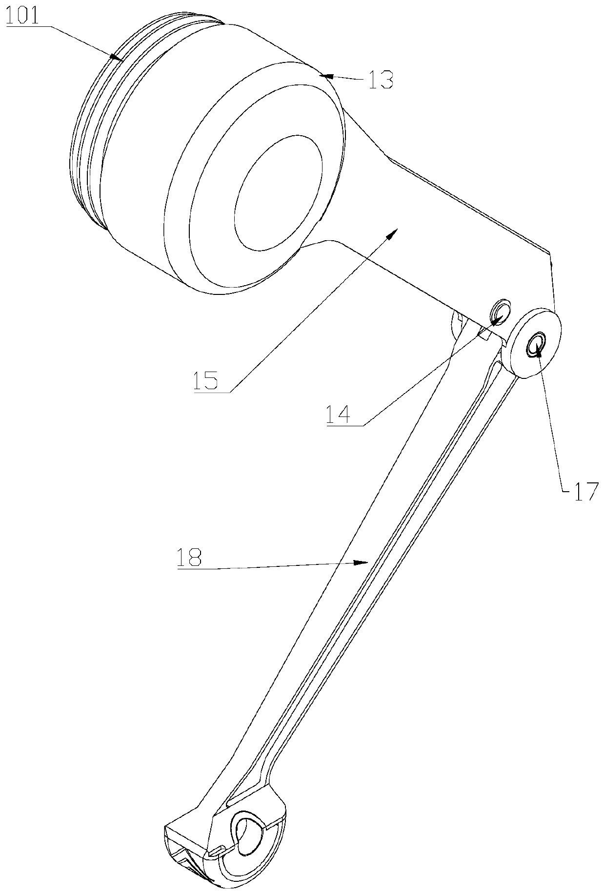 Leg mechanism of leg-foot type robot and leg-foot type robot