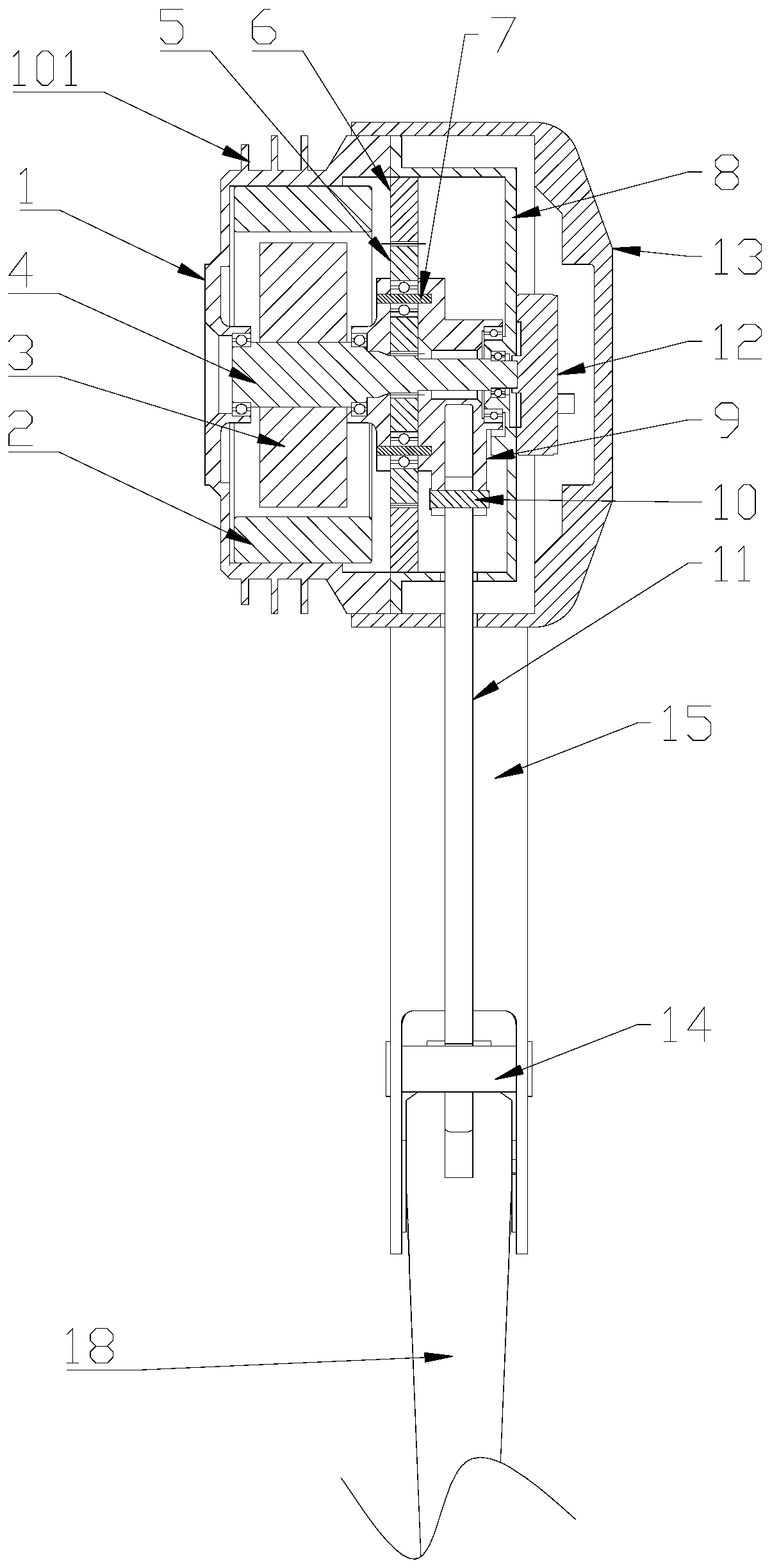 Leg mechanism of leg-foot type robot and leg-foot type robot