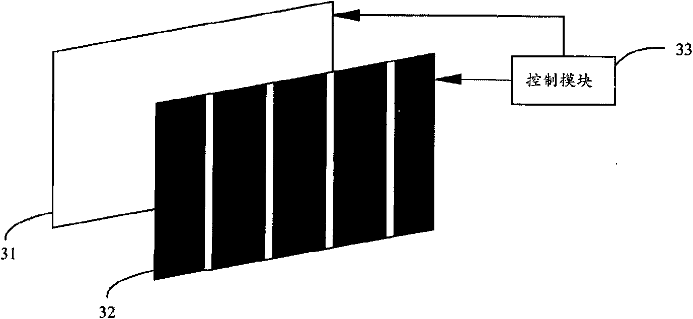 Time division multiple visual display device and time division multiple visual display method