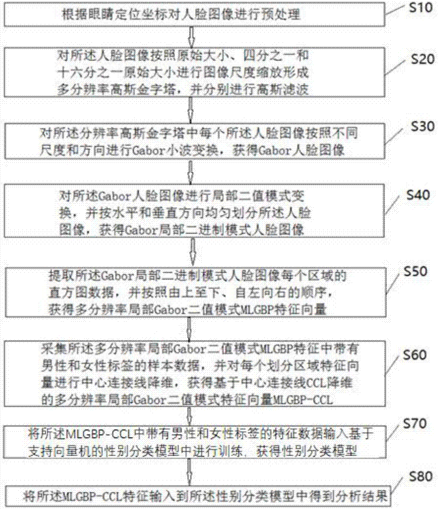 Face feature-based gender classifying method and device