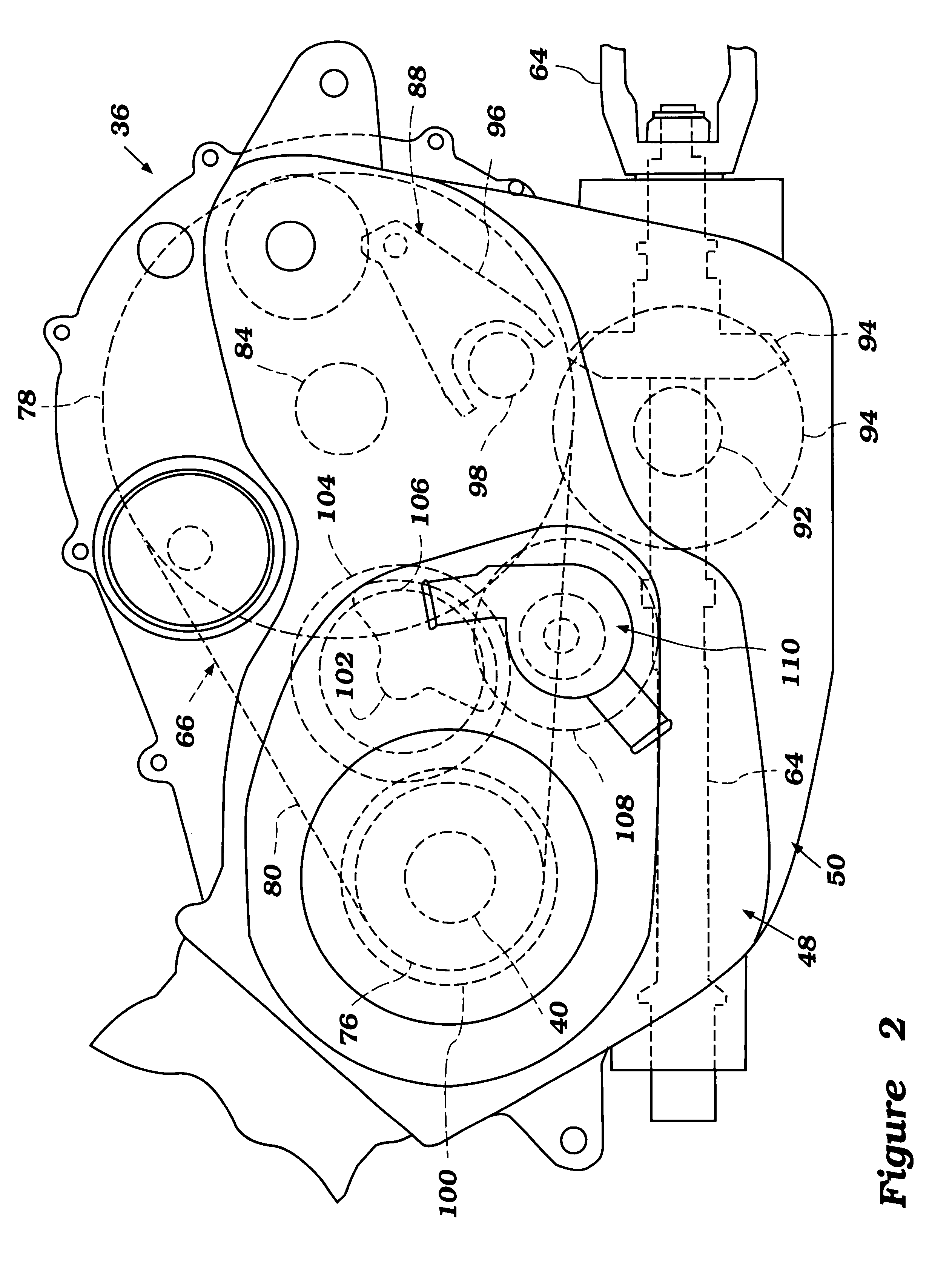 Transmission cover and supporting arrangement for all terrain vehicle