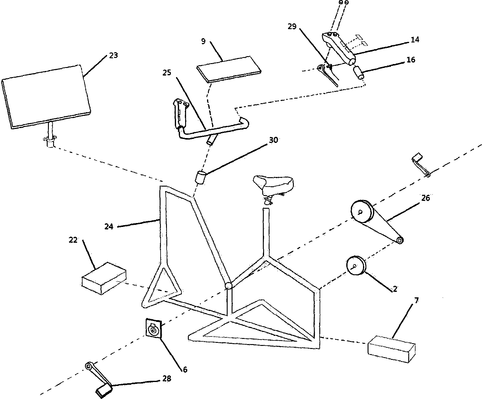 Indoor network bicycle system for realizing multi-user networking competition and control method thereof