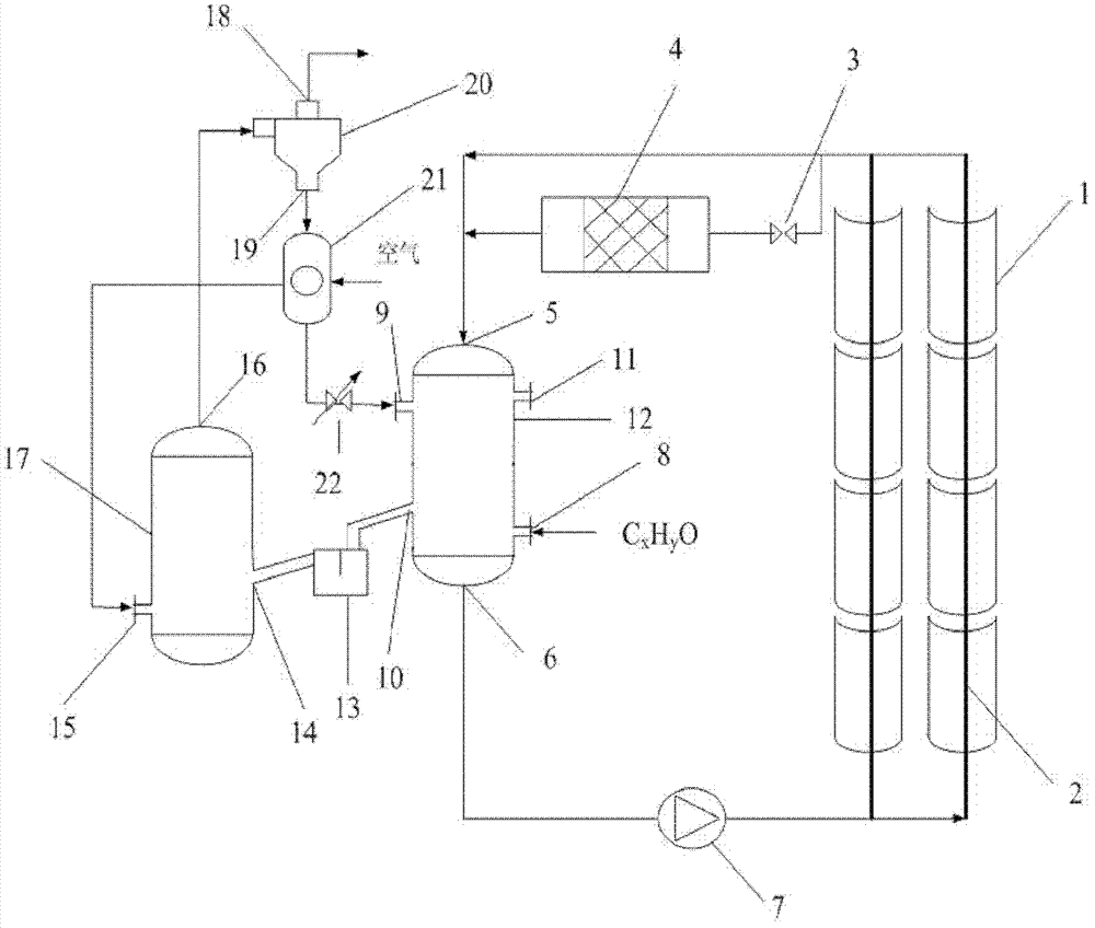 Indirect intermediate-temperature chemical energy storage device for solar heat on basis of chemical-looping combustion