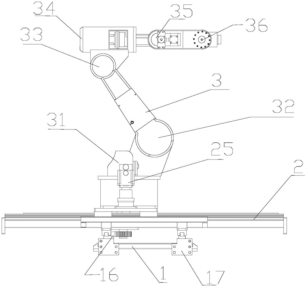 Movable mechanism arm having eight free degrees