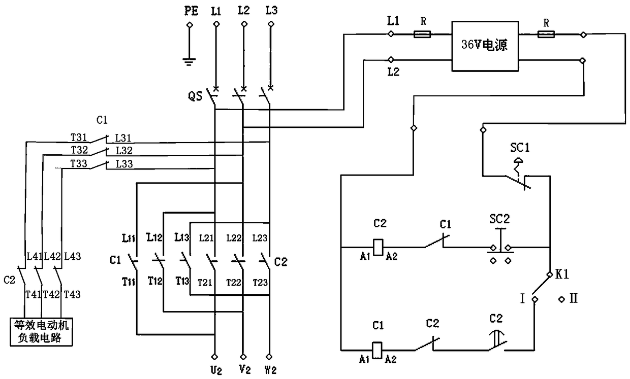 Detection test device and method for non-manipulated reversal protection function of escalator