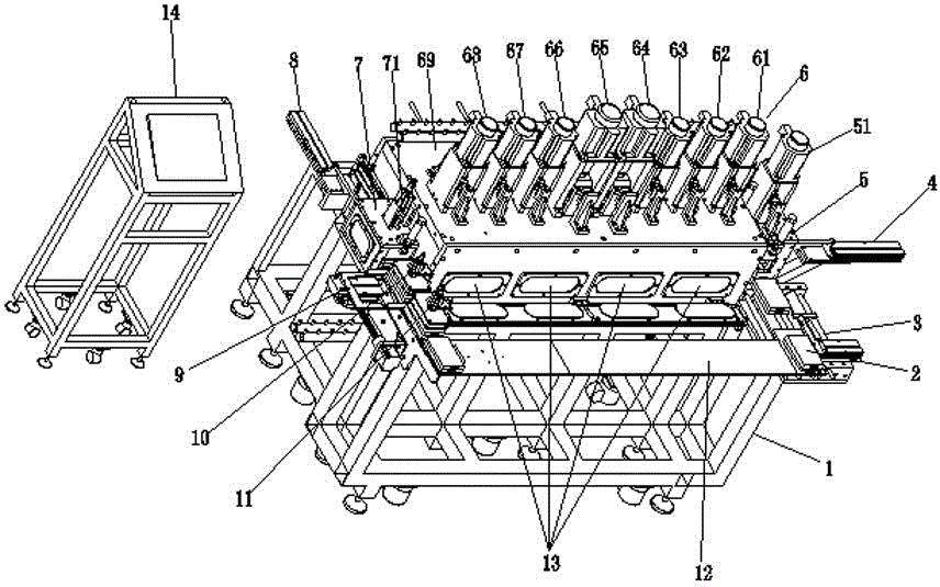 Hot-bending forming machine for mobile phone glass and watch surface covers