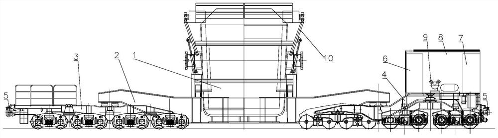 Permanent magnet motor direct-driven large-tonnage carrying device, molten iron transport vehicle and torpedo car