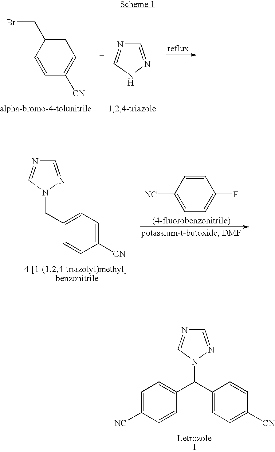 Letrozole production process