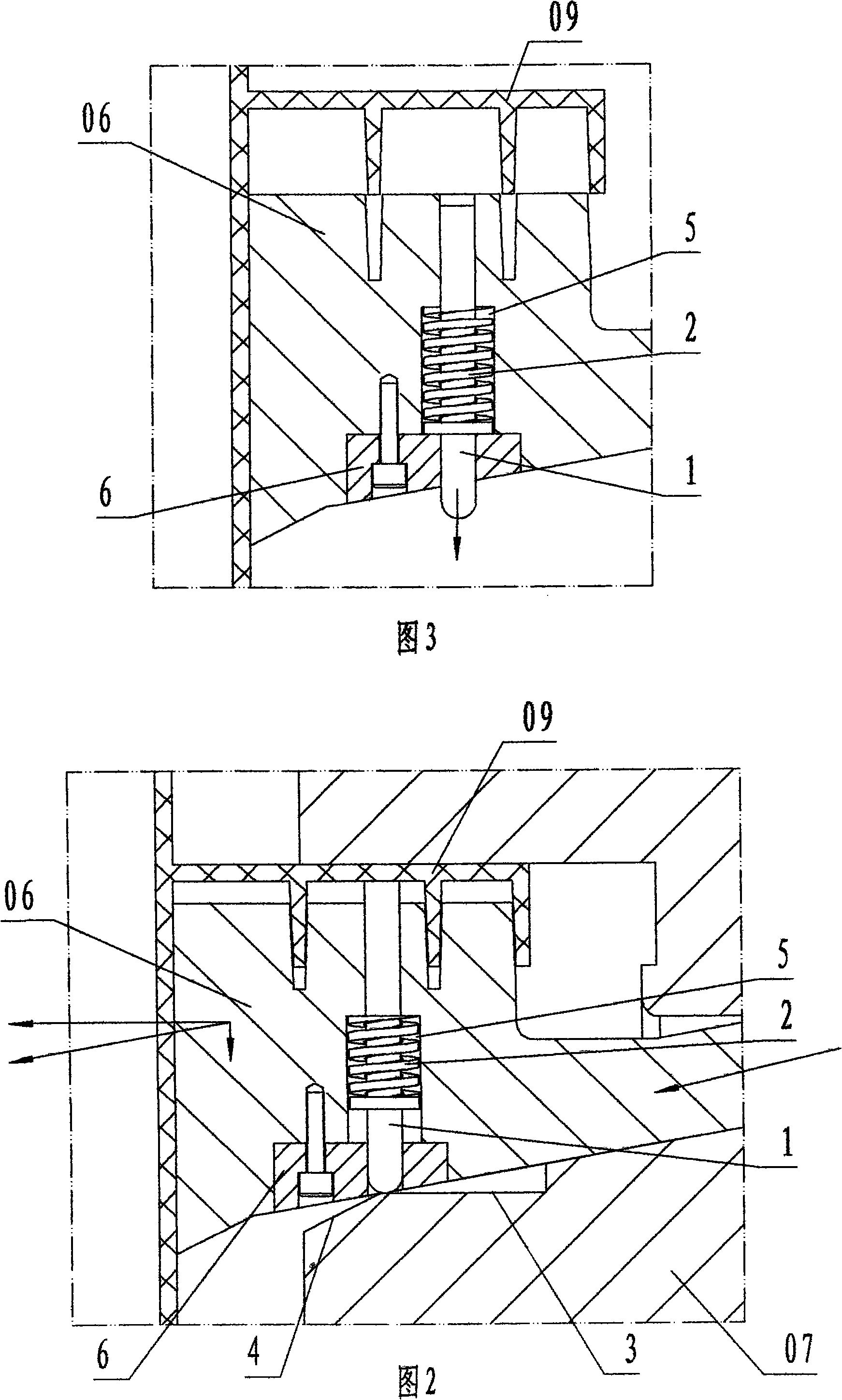 Time-delay drawing protection technical apparatus for injection mold slide block thimble and inclined jacking block thimble