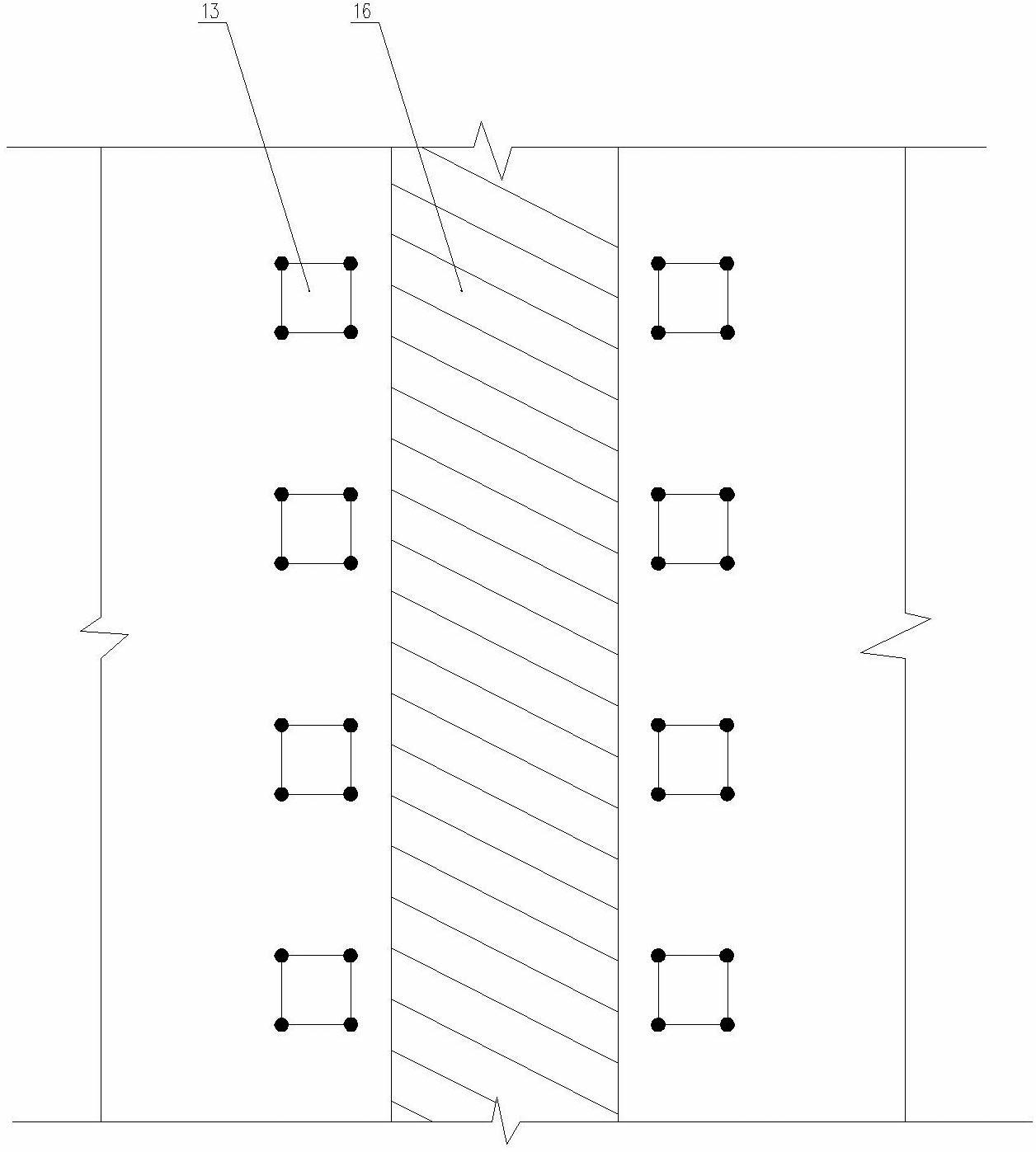 Beam plate post-cast strip template support system and construction method thereof