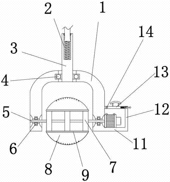 Spherical tire and driving device thereof