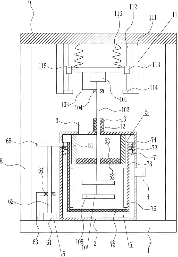 Filtering device for treating sewage after dehydration of crude oil