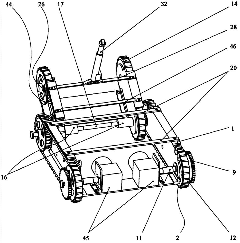 Novel wheel-crawler compound electrically propelled wheelchair