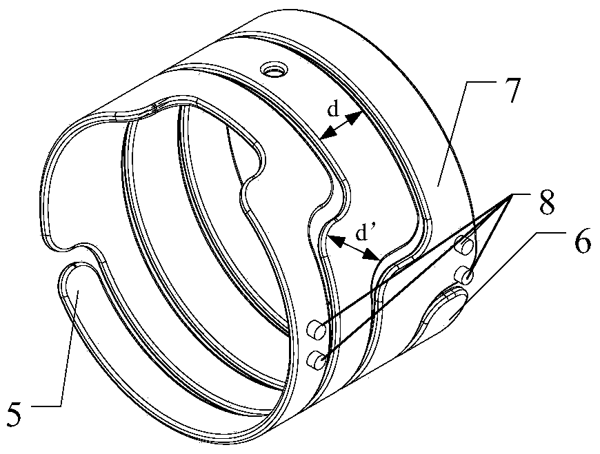 Method for casting water cooling motor shell