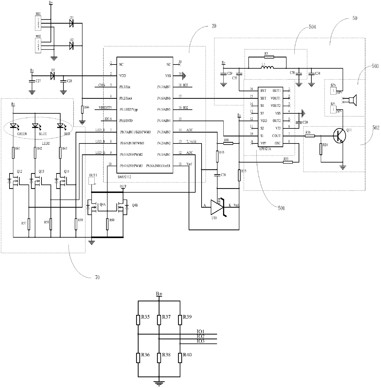 A control circuit, an electronic cigarette and a control method for the electronic cigarette