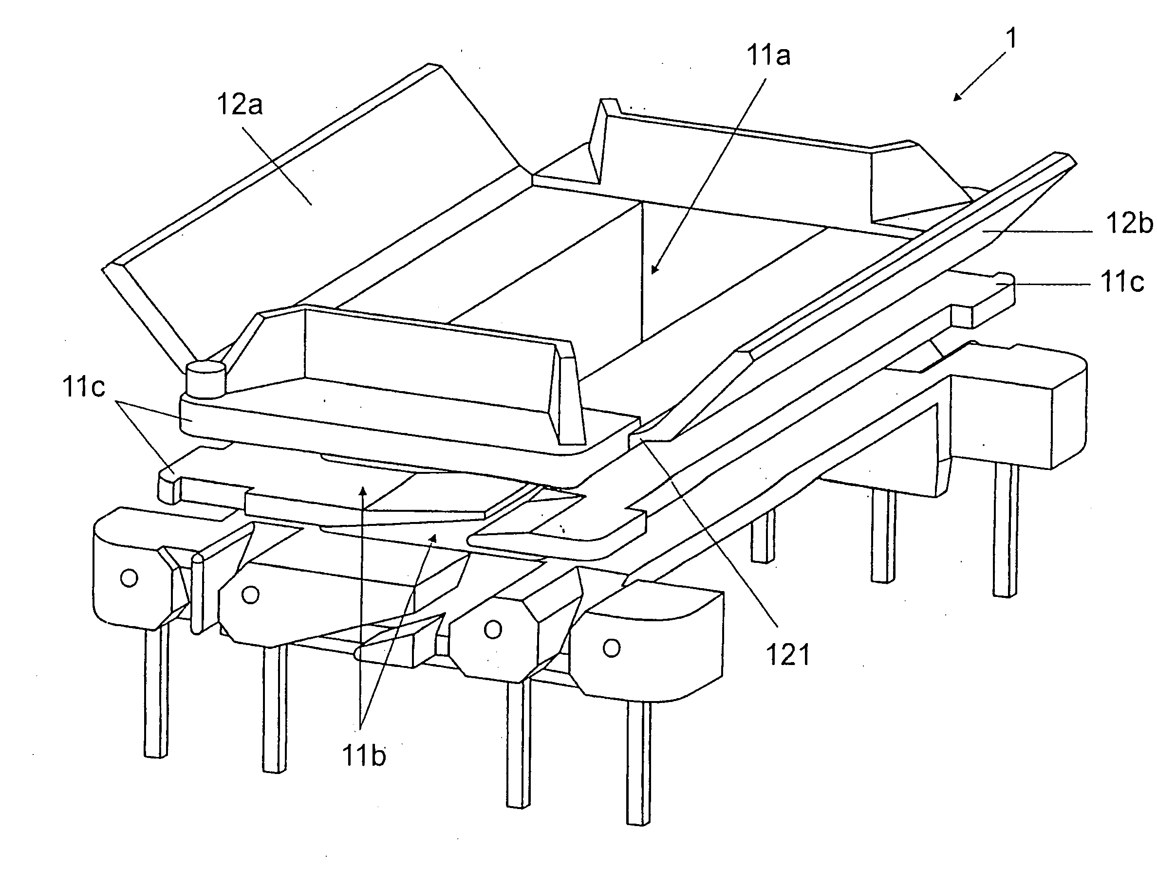 Coil body for an electric oil and method for producing an electronic element provided with said coil body