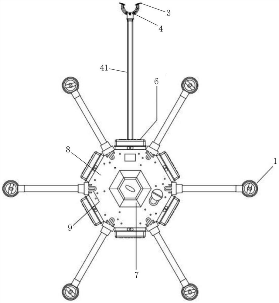 Unmanned aerial vehicle dry ice cleaning system for power grid insulator