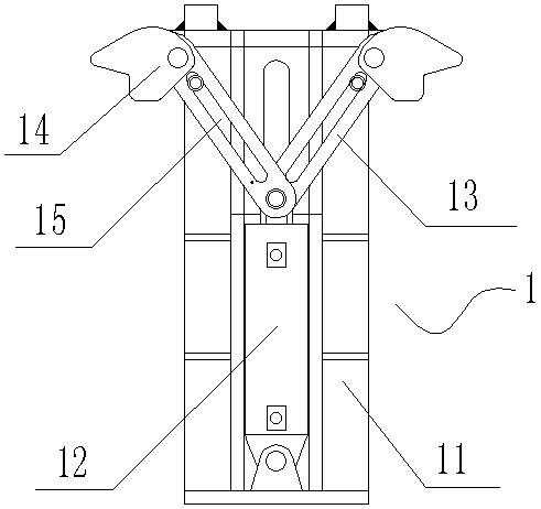 Clamping device for welding of middle grooves