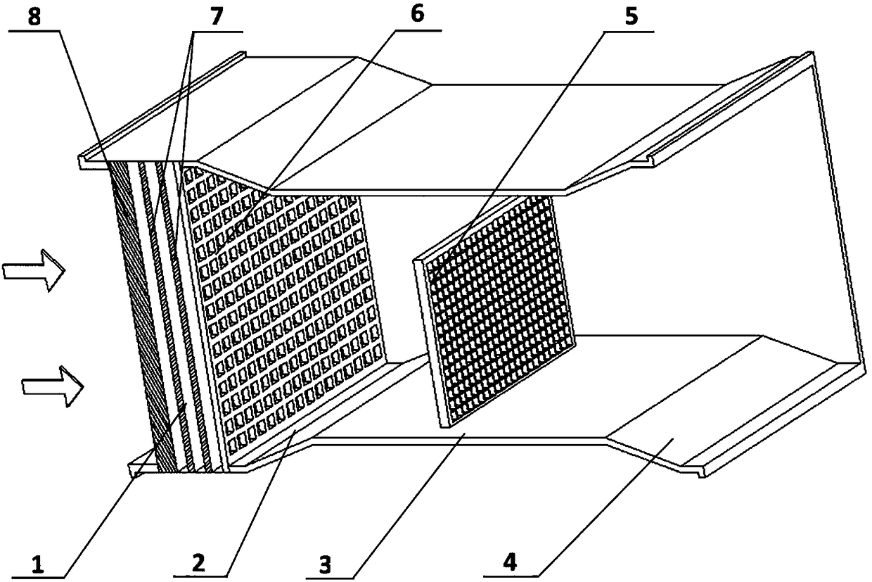 Artificial porous barrier model positioning and installation device for wind tunnel test