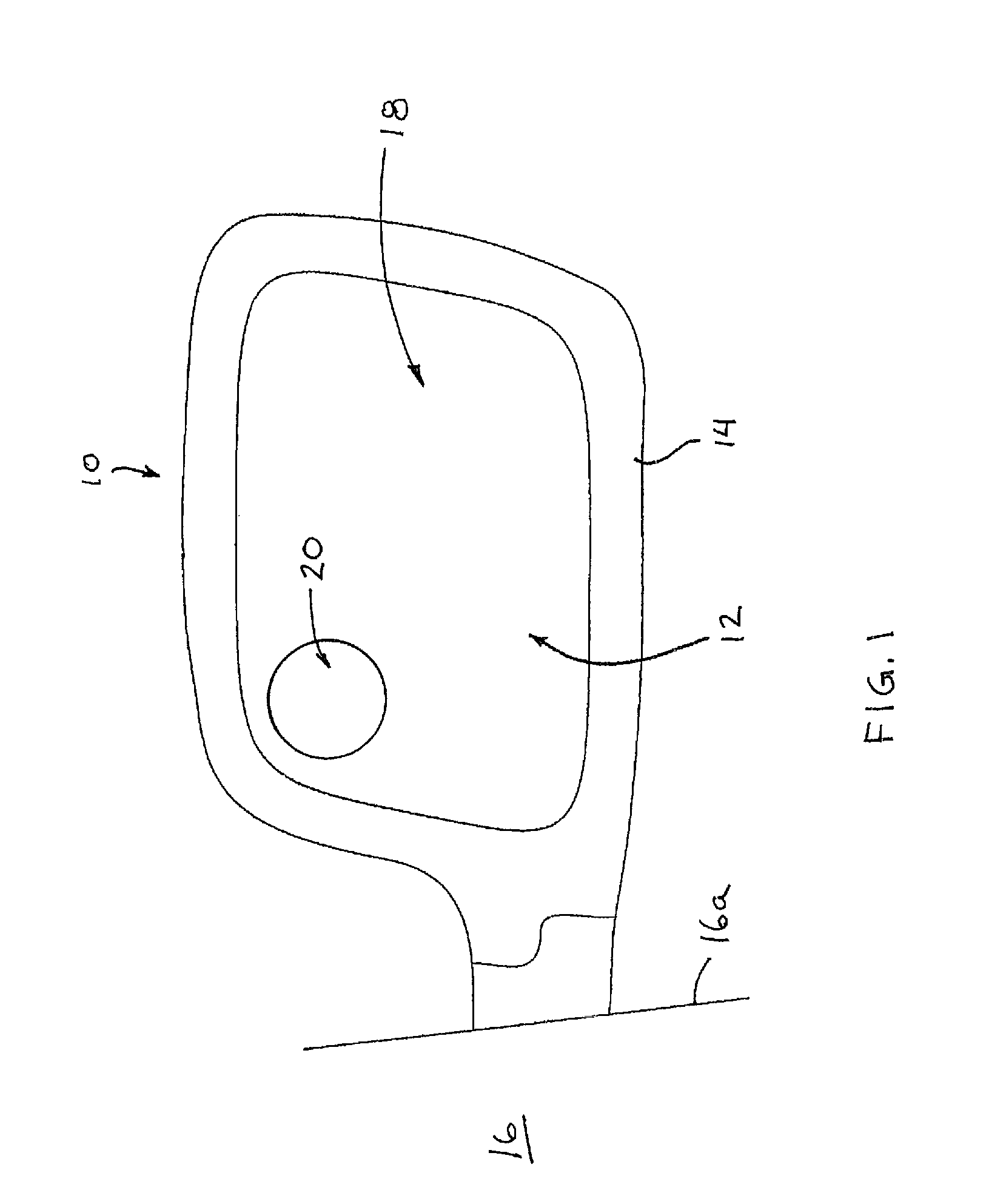 Exterior mirror element with integral wide angle portion