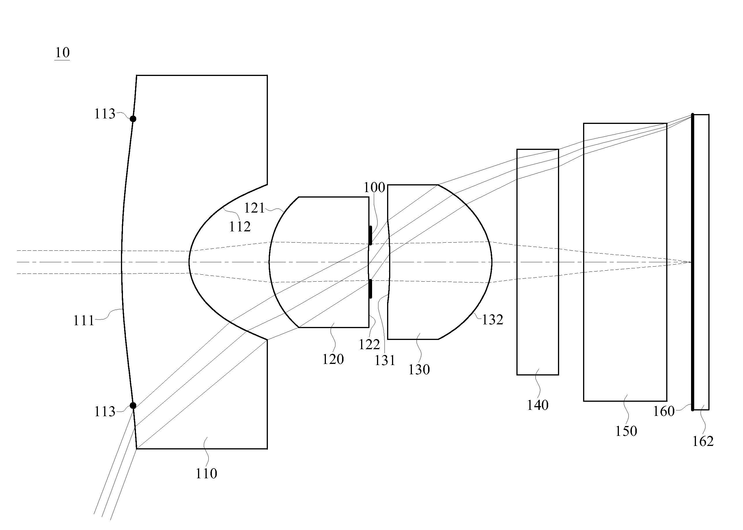 Wide viewing angle optical lens assembly