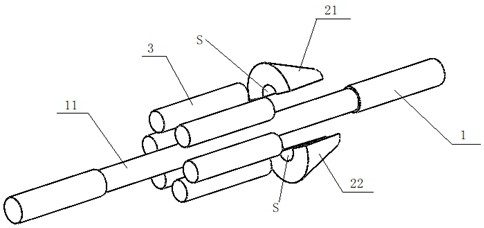 Optical fiber beam combining structure and manufacturing method thereof