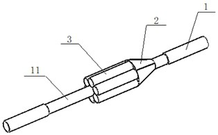 Optical fiber beam combining structure and manufacturing method thereof