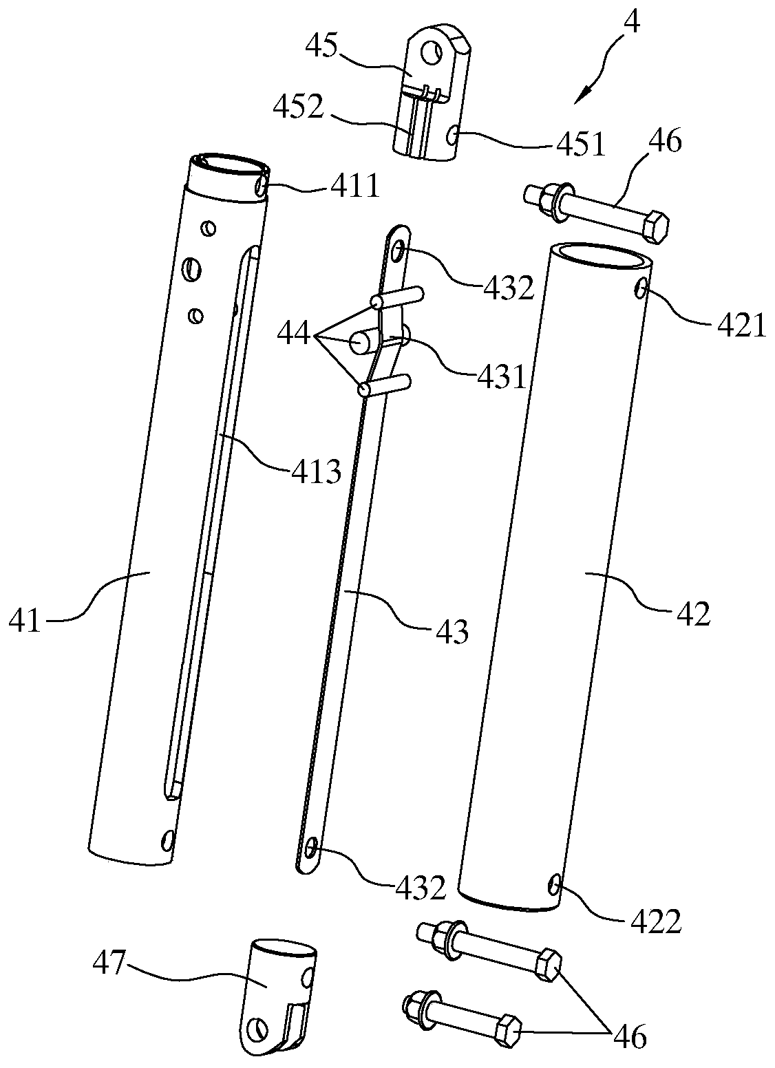 An externally hung type energy-absorbing seat