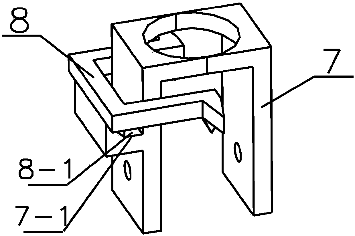 Detection tool for measuring small diameter of tapered table at inner end of deep hole