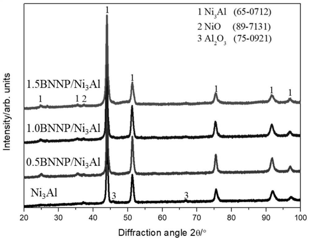 Boron nitride nanosheet reinforced nickel-aluminum intermetallic compound composite coating and preparation method thereof