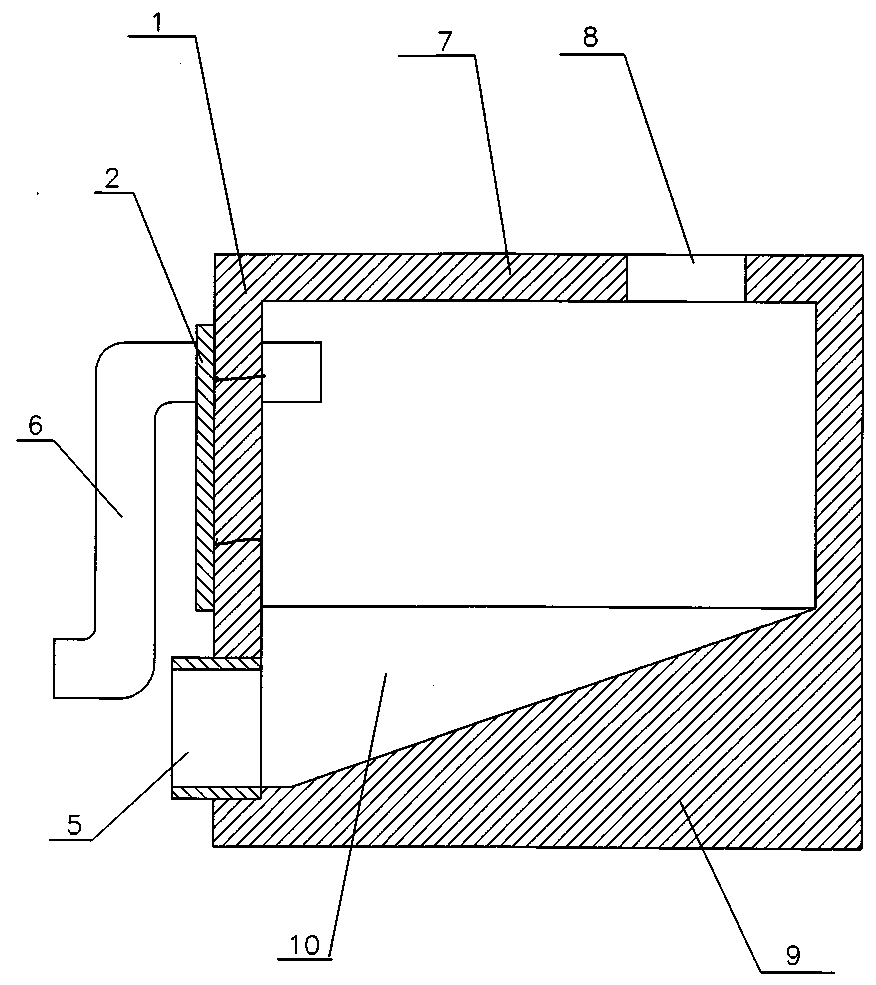 Pulverized material dust collection chamber