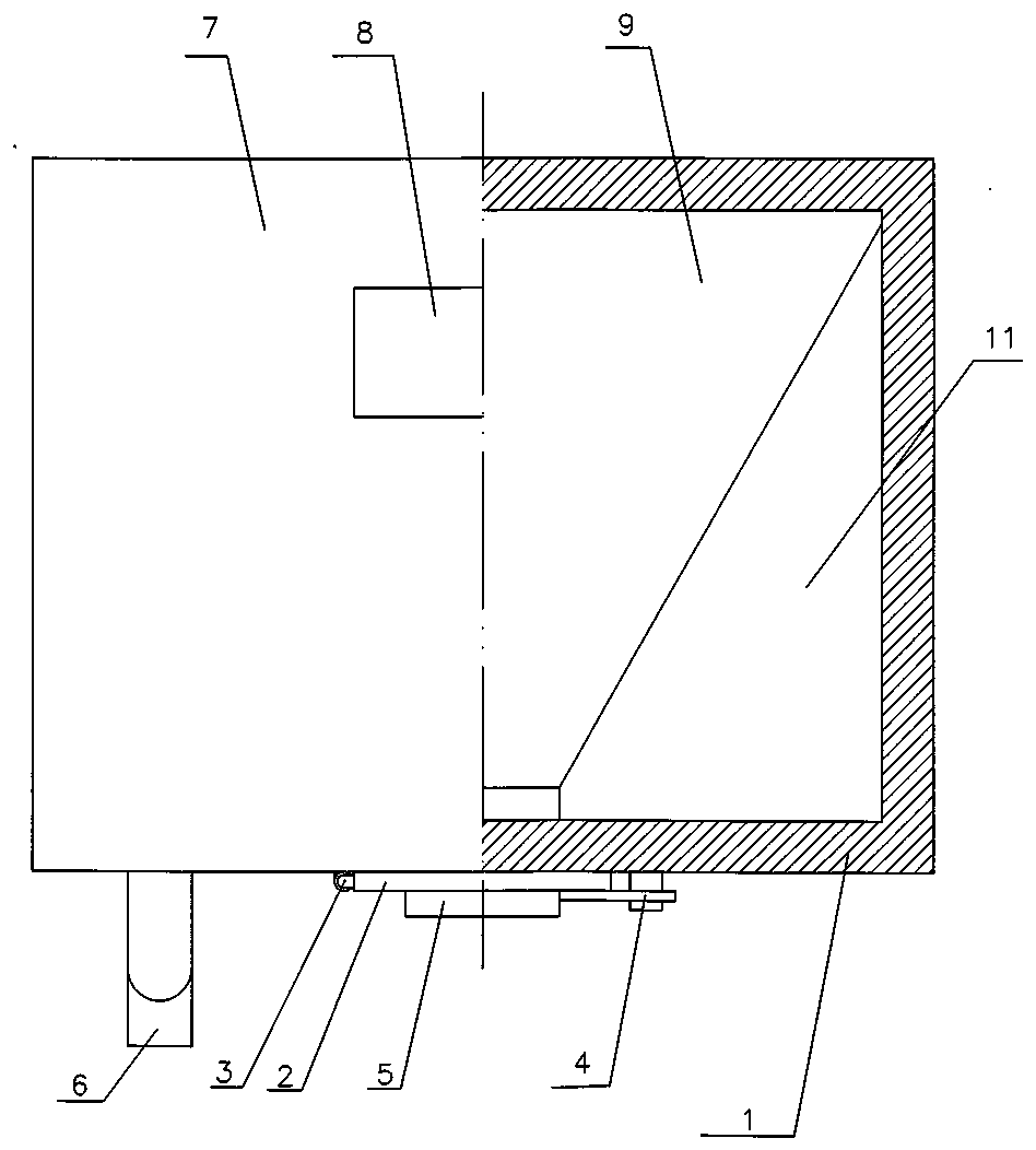 Pulverized material dust collection chamber