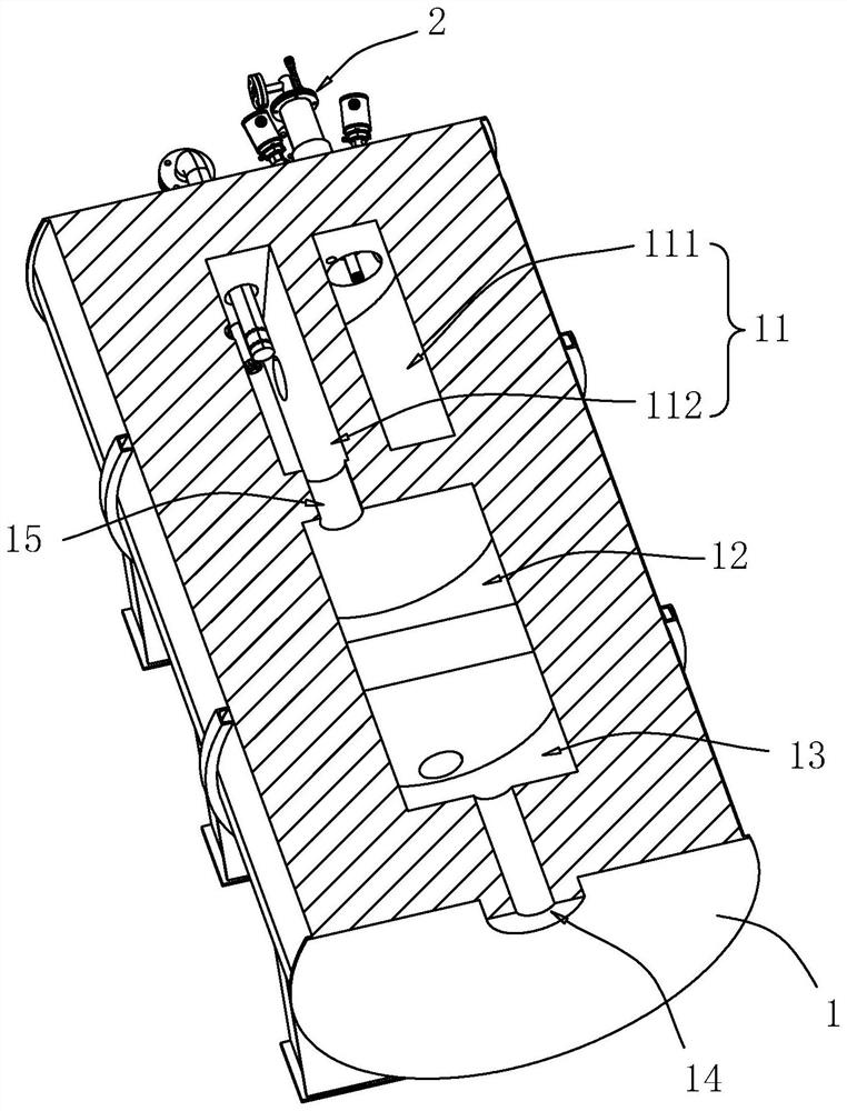 Nuclear waste gas all-oxidation combustion treatment device