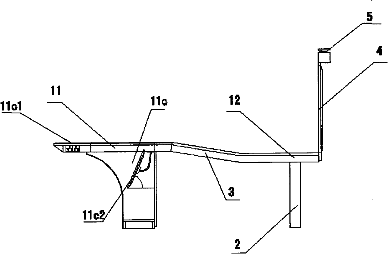 Conference table facilitating remotely-held video conference