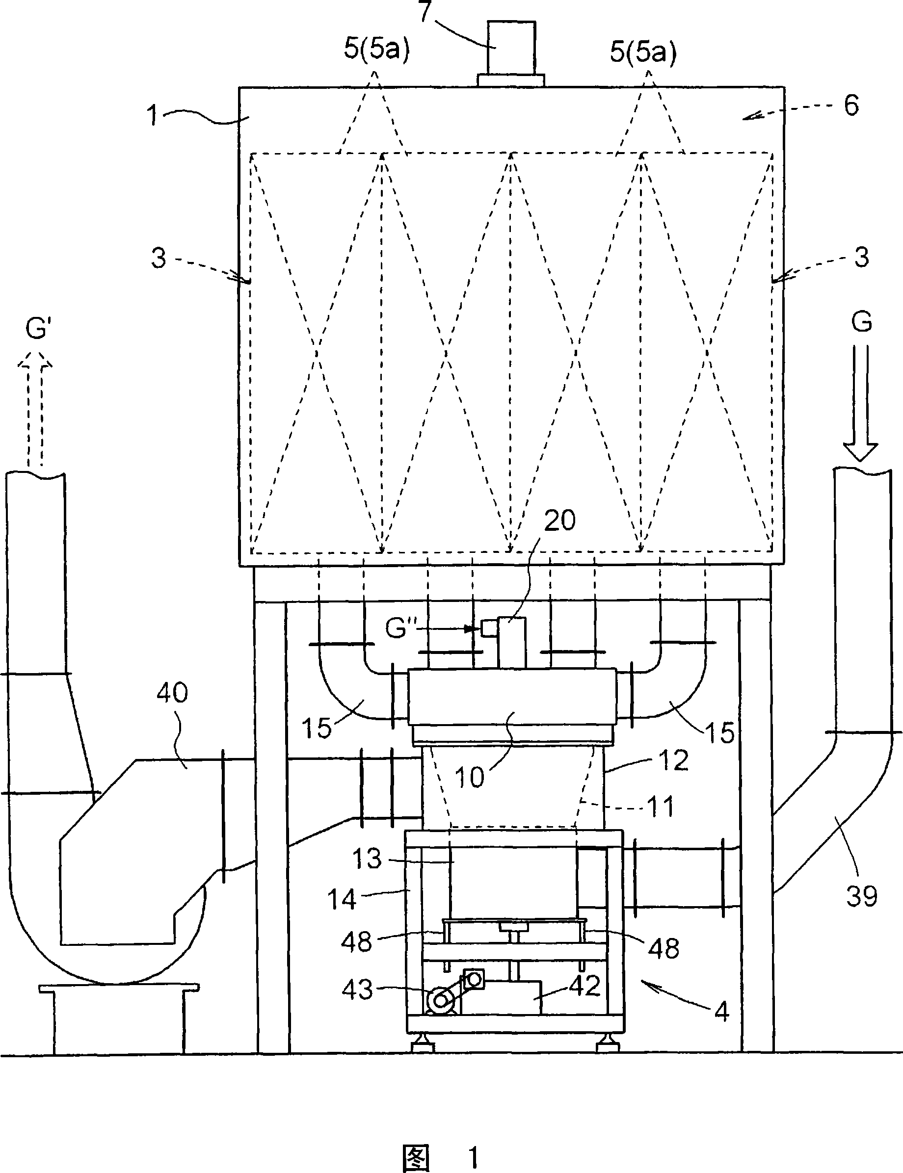 Heat accumulating gas processing system