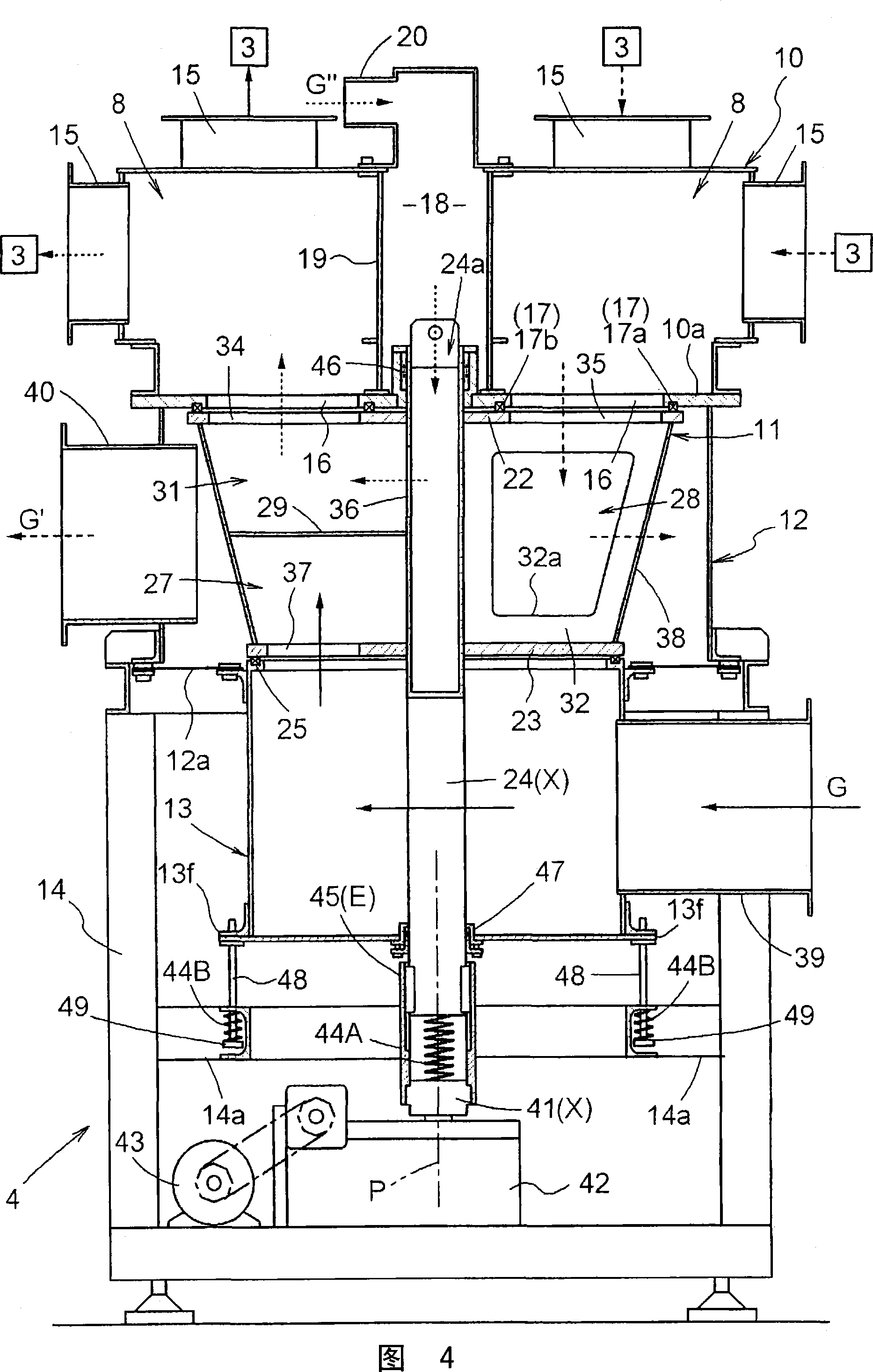 Heat accumulating gas processing system