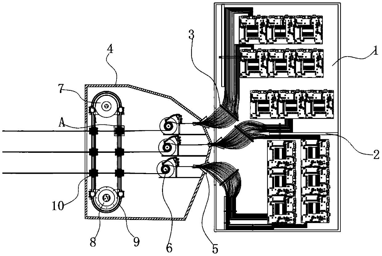 Computer network cable arrangement and embedding device