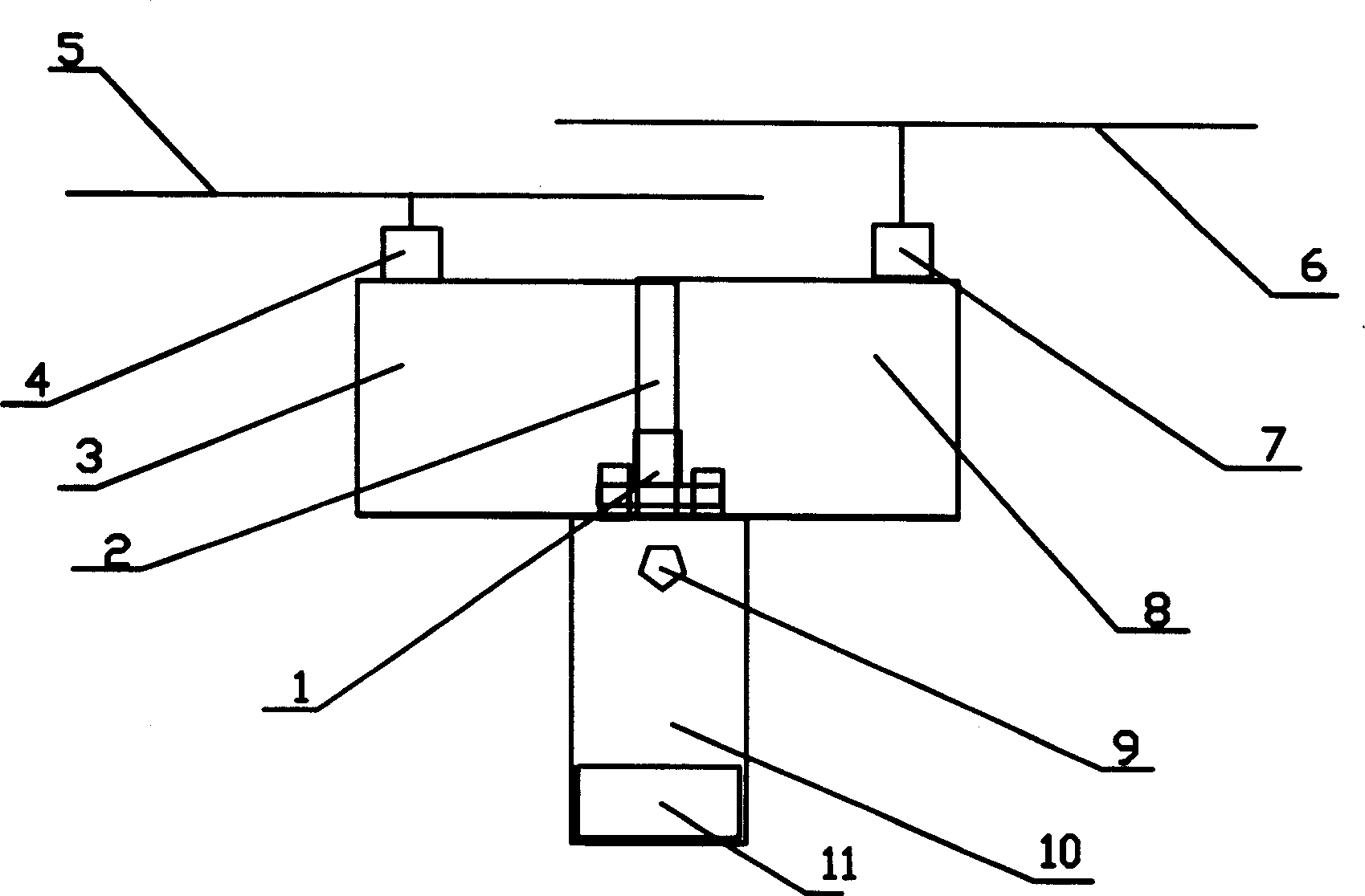 Articulated type double-rotor flying robot