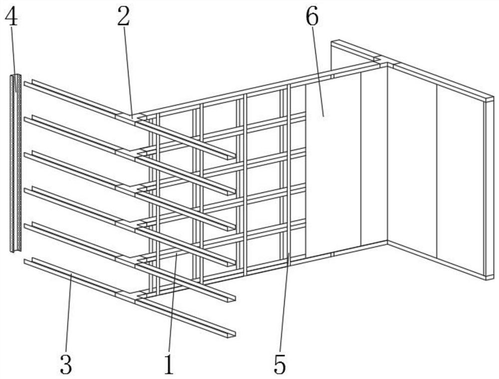 Indoor space non-bearing partition wall system