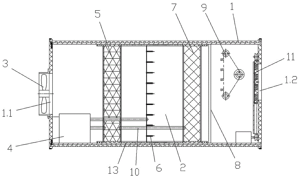 Medical charge wind air purifying device