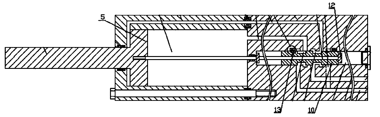 Integrated pilot differential pressure control type automatic reciprocating cylinder