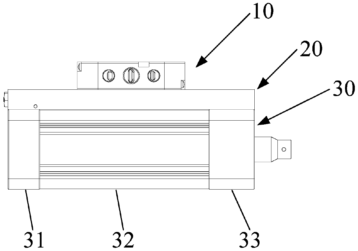 Integrated pilot differential pressure control type automatic reciprocating cylinder