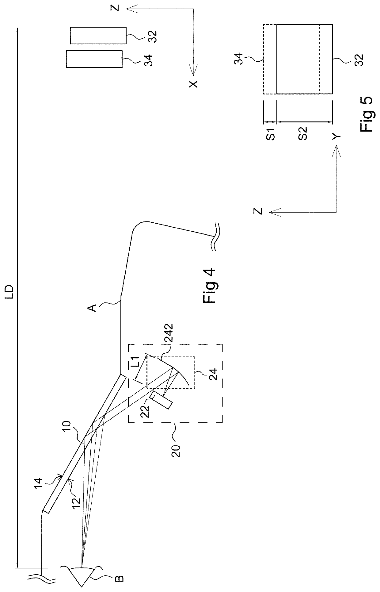 Display device and automotive head-up display system with ordinary windshield using the same