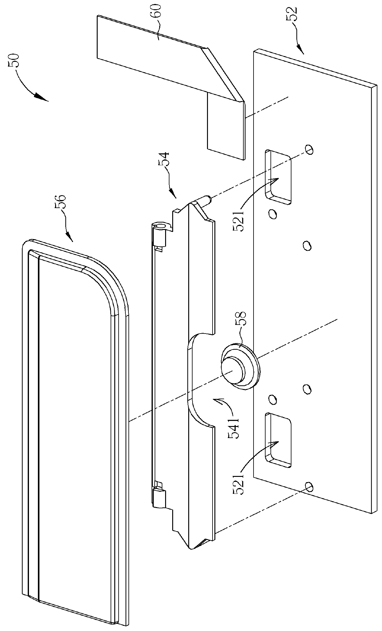 Input device with swing operation