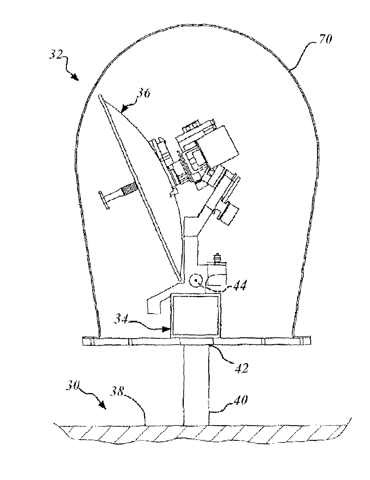 Antenna vibration isolation mounting system