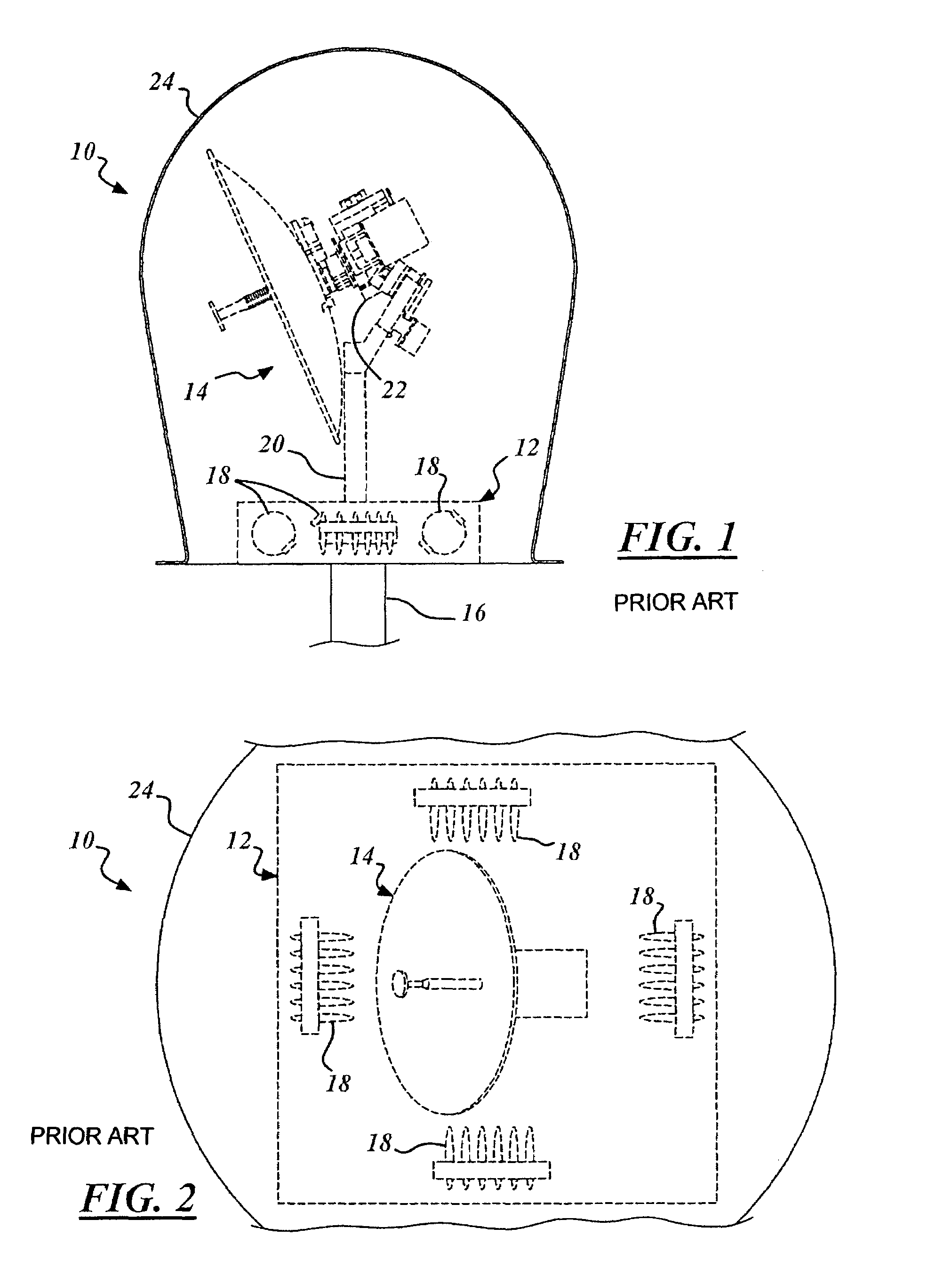 Antenna vibration isolation mounting system