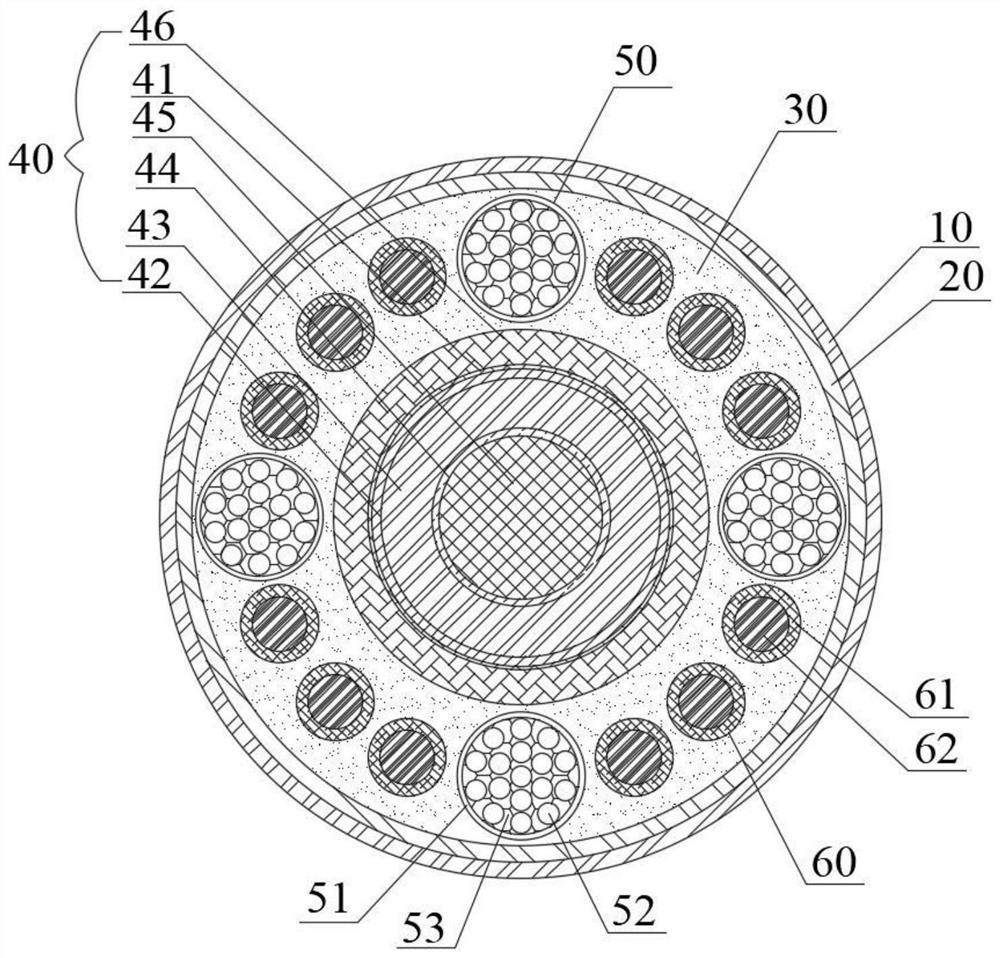 Photoelectric composite waterproof flame-retardant cable for photovoltaic system and processing equipment of photoelectric composite waterproof flame-retardant cable