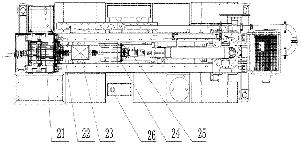 Double-power-driven system for concrete wet-spray platform vehicle and concrete wet-spray platform vehicle