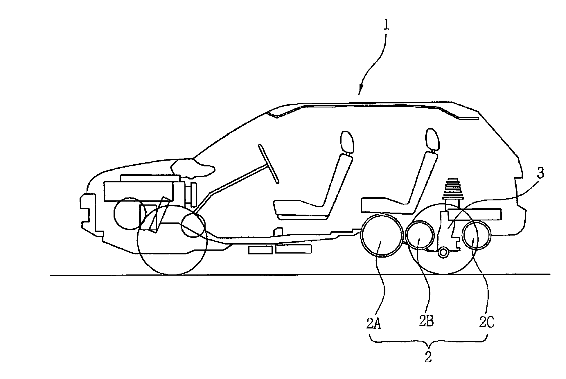 Rear impact shock absorbing structure for fuel cell vehicle